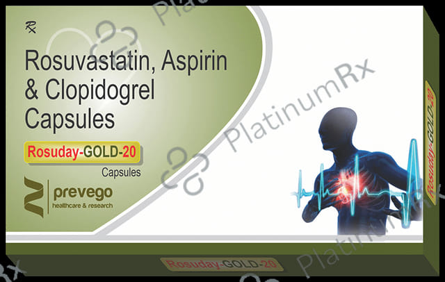 Rosuday Gold 20/75/10mg Capsule 10s