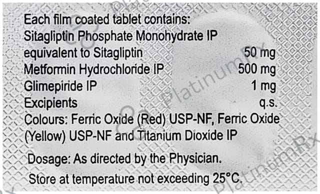 Gemer Sita IR 50/500/1mg Tablet 10s