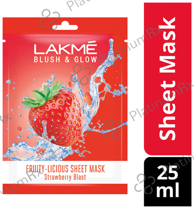 Lakme Blush & Glow Sheet Mask Strawberry Blast