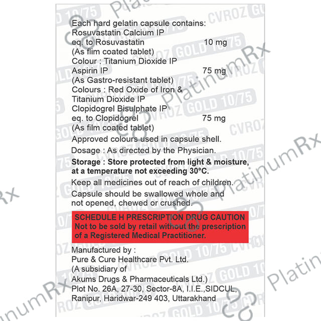 Cvroz-Gold 10/75 Capsule