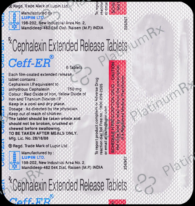 Ceff 750mg Tablet ER 6s