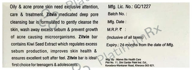 Zitvin Acne Control & Cleansing Bar