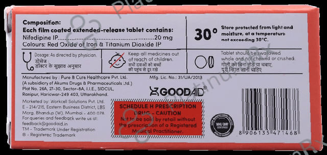 Nifegood Retard 20 Tablet ER