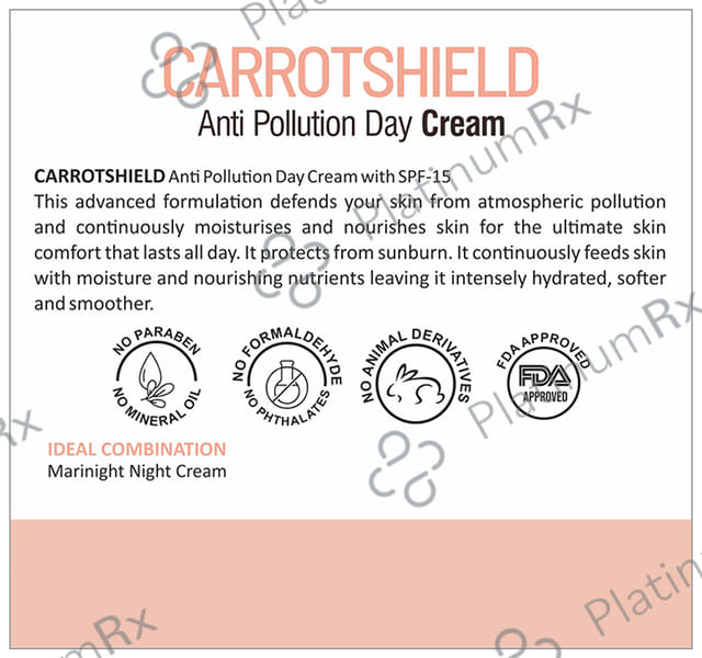 Oshea Herbals Carrot Shield SPF 15 Day Cream 50gm