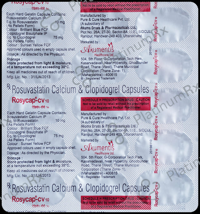 Rosycap CV 10/75mg Capsule 15s
