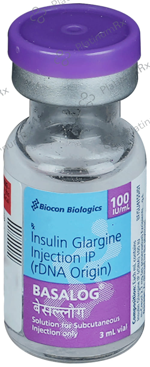 Basalog (100 IU/ml) (1*3ml Vial) Solution For Injection 3ml