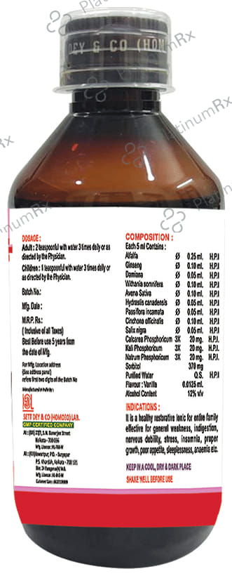 Sett Dey Alfaging Plus Sugar Free 200 ml