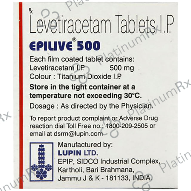 Epilive 500mg Tablet 15s