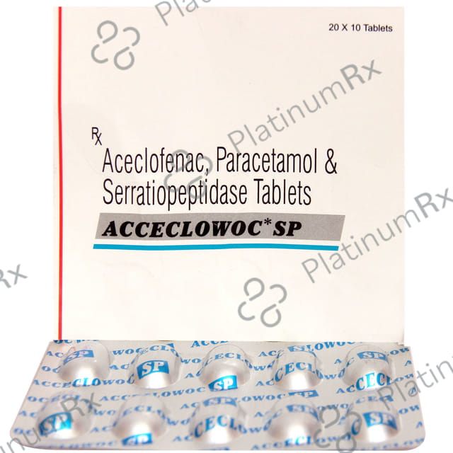 Acceclowoc SP 100/325/15mg Tablet 10s