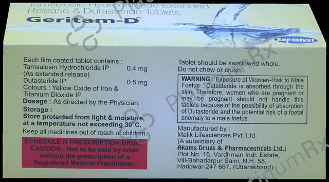 Geritam D 0.4/0.5mg Tablet 10s