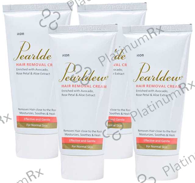 Pearldew Hair Removal Cream (60gm Each) 4 Tubes
