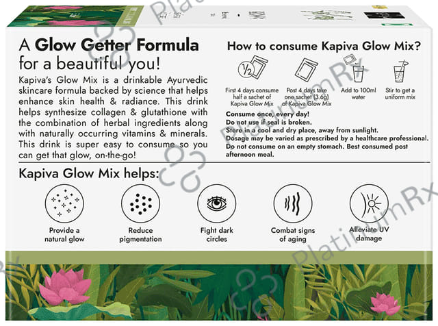 Kapiva Skin Foods Glow Powder Sachet (3.6gm Each) - Helps Achieve Even Toned Radient Skin