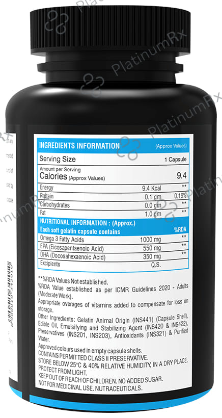 NutritJet Omega 3 Fish Oil Soft Gelatin Capsule 60s