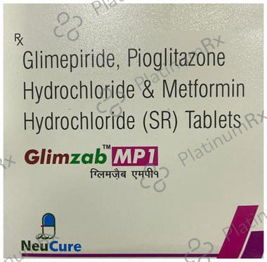Glimzab MP 1mg/500mg/15mg Tablet SR