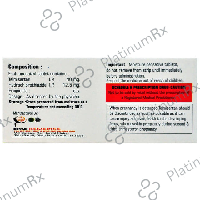 T Star H 40/12.5mg Tablet 10s