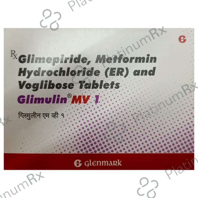 Glimulin MV 1mg Tablet ER 10s