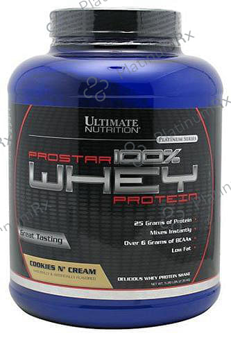 Ultimate Nutrition Prostar 100% Whey Protein for Muscle Recovery - Flavour Cookies & Cream Powder 5 lb