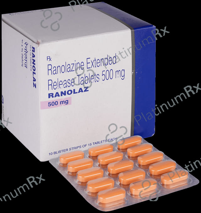 Ranolaz 500mg Tablet SR 15s