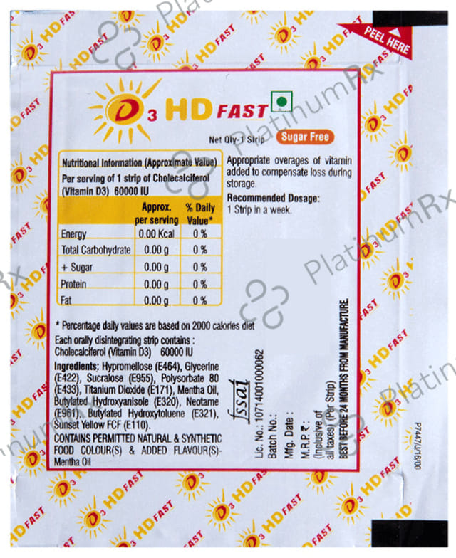 D3 HD Fast Disintegrating Strip