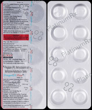Pregalift Plus 75mg/10mg/1500mcg Tablet