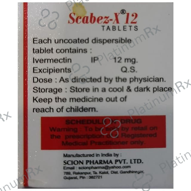 Scabez X 12mg Tablet 10s