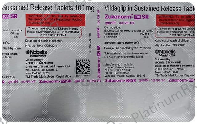 Zukanorm 100mg Tablet SR 15s