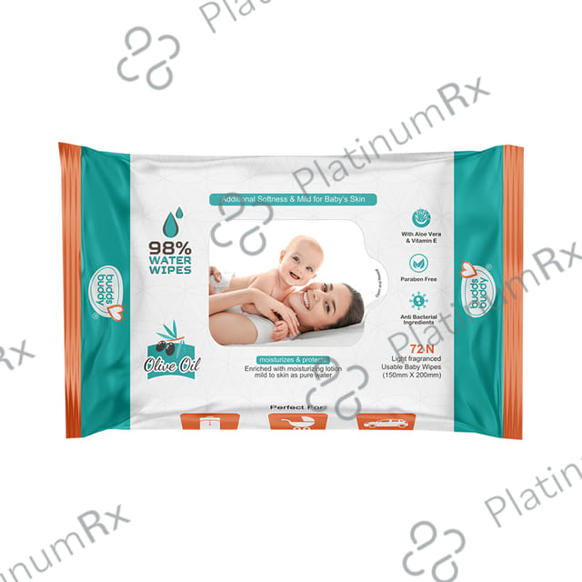 Buddsbuddy Olive Oil Light Fragranced Usable Baby Wipes (72 Each) 1 Pack