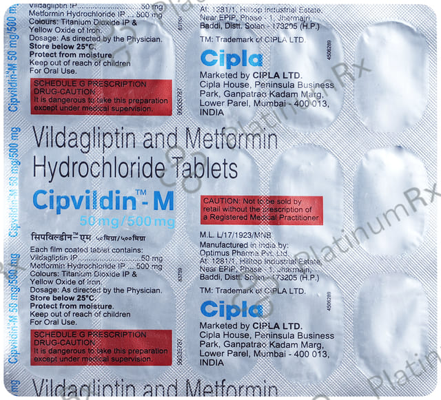 Cipvildin M 500/50mg Tablet 15s