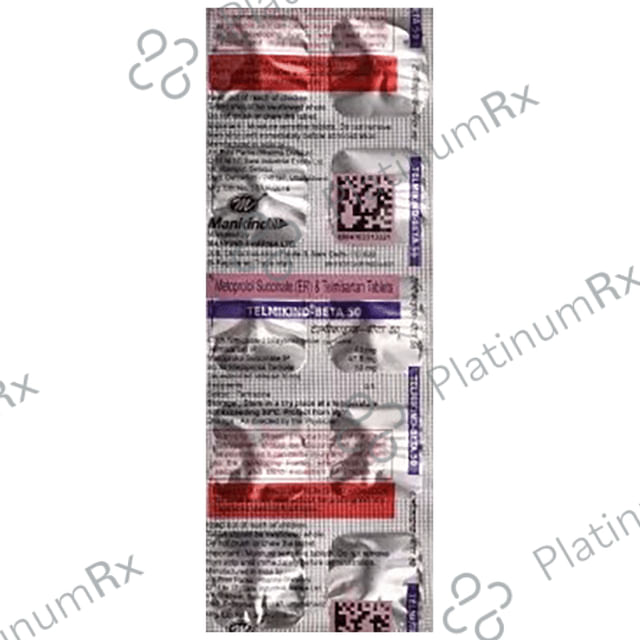 Telmikind Beta 50/40mg Tablet ER 10s