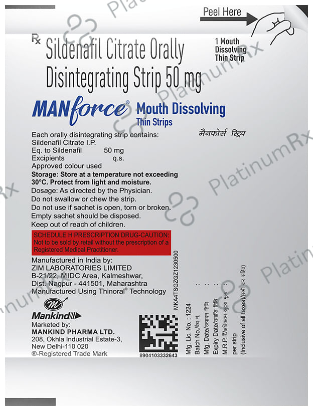 Manforce Mouth Dissolving Thin Strip