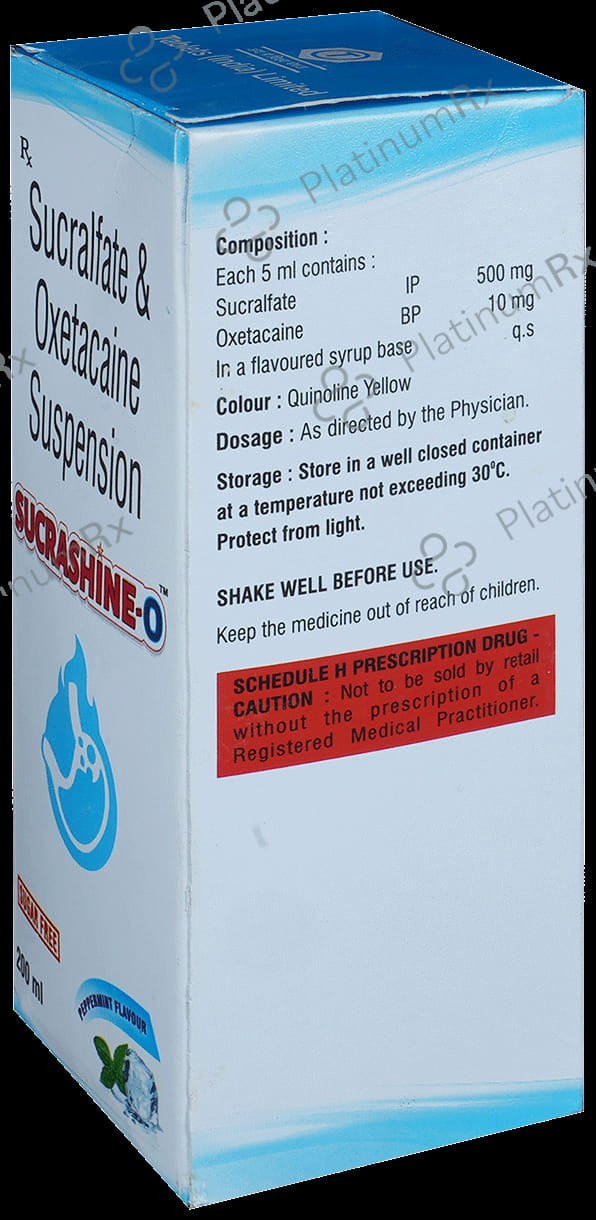 Sucrashine O Oral Suspension Peppermint Sugar Free