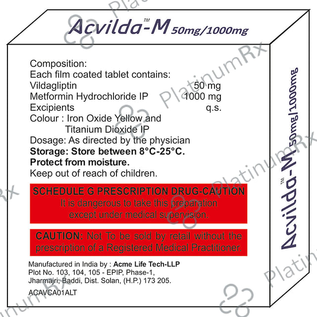 Acvilda-M 1000mg/50mg Tablet