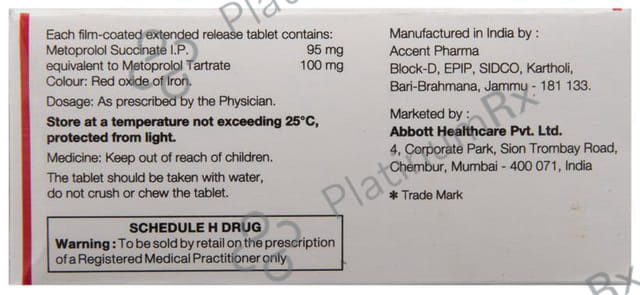 Supermet XL 100mg Tablet ER 10s