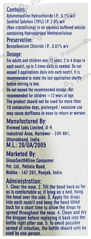 Otrivin Moist A Moisturising Nasal Drops 10ml