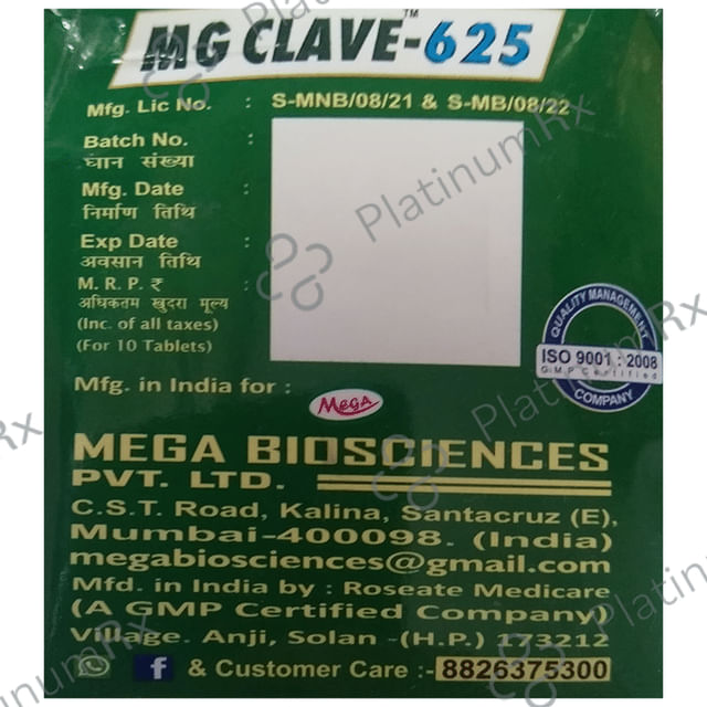 MG Clave 625 Tablet