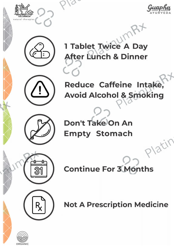 Guapha Ayurveda Brain Wellness Natural Cognitive Support Tablet