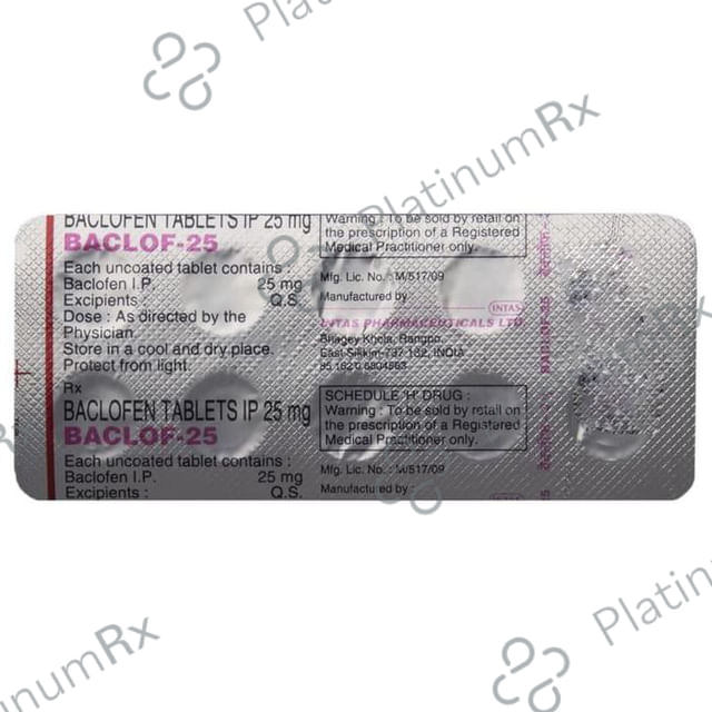 Baclof 25mg Tablet 10s