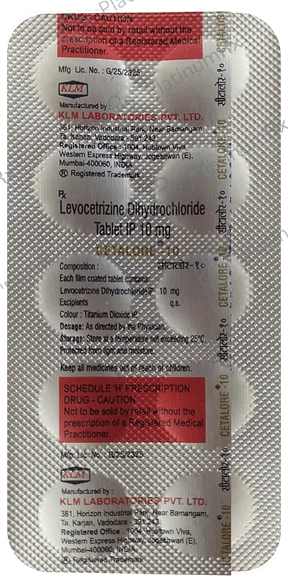 Cetalore 10mg Tablet 10s