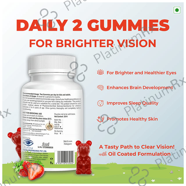 Zokids Gummy Strawberry Gluten Free