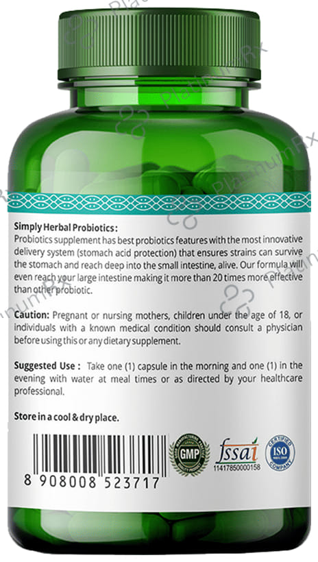 Simply Herbal Pro Biotics 25B CFU Vegetarian Capsules 60s