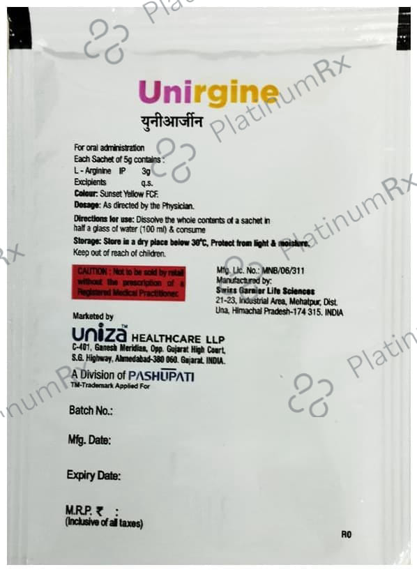 Unirgine Granules Orange Sugar Free
