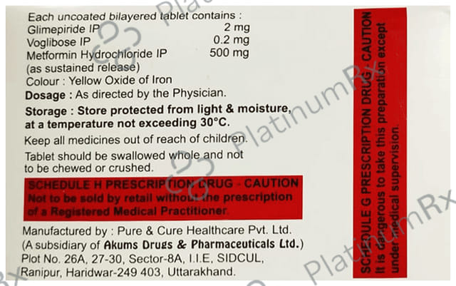 Glyconex MV 2mg/500mg/0.2mg Tablet ER