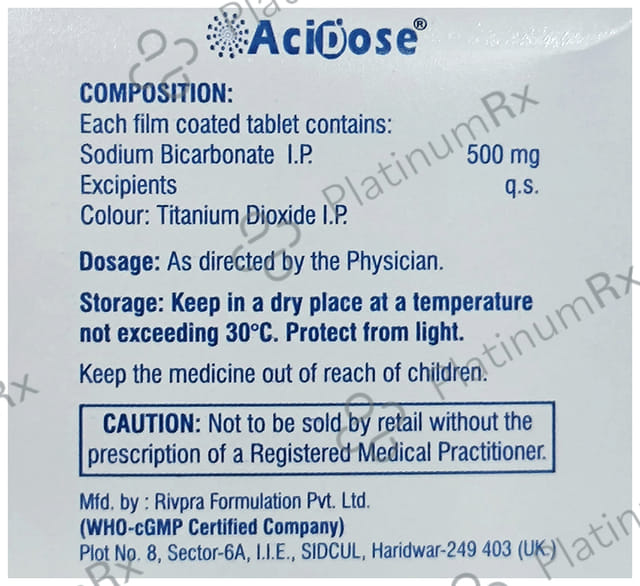 Acidose 500mg Tablet 10s