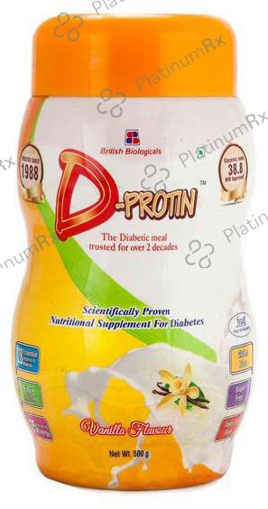 D Protin Nutritional Supplement Powder Flavour Vanilla 500gm