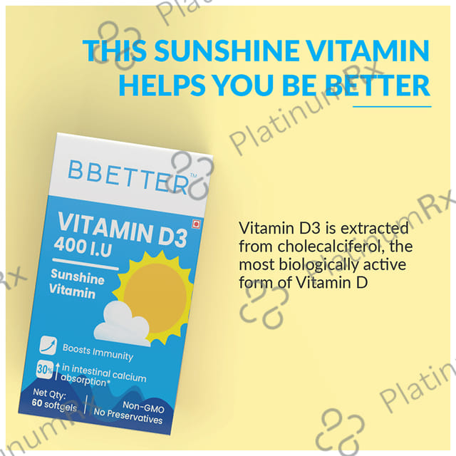 BBetter Vitamin D3 400IU Softgel