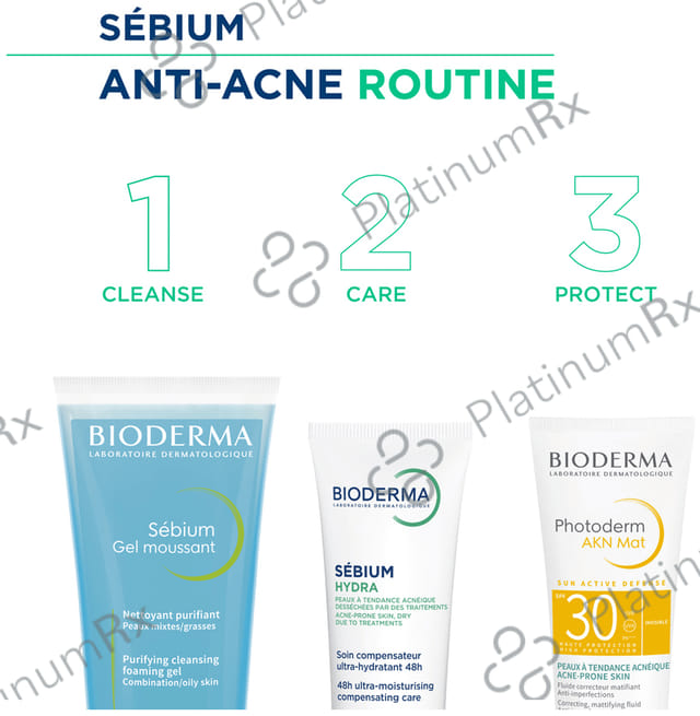 Bioderma Sebium Moussant Purifying Cleansing Foaming Gel 200ml