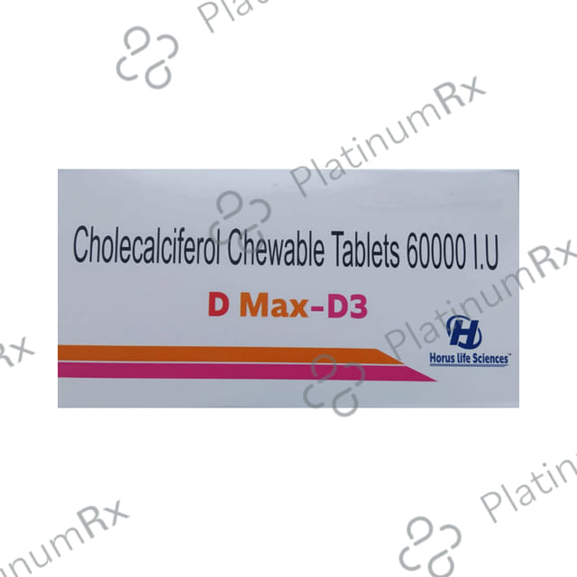 D Max D3 60K Chewable Tablet 4s