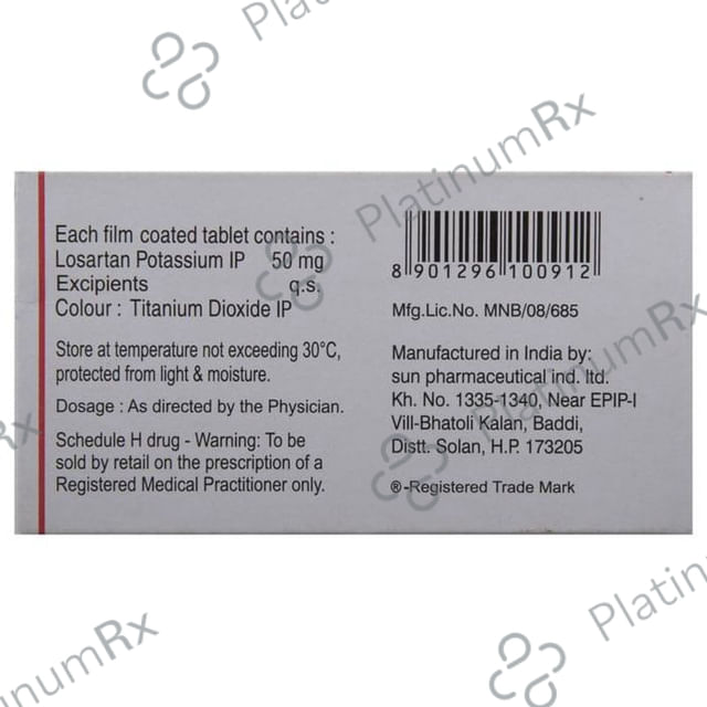 Losartan 50mg Tablet 10s