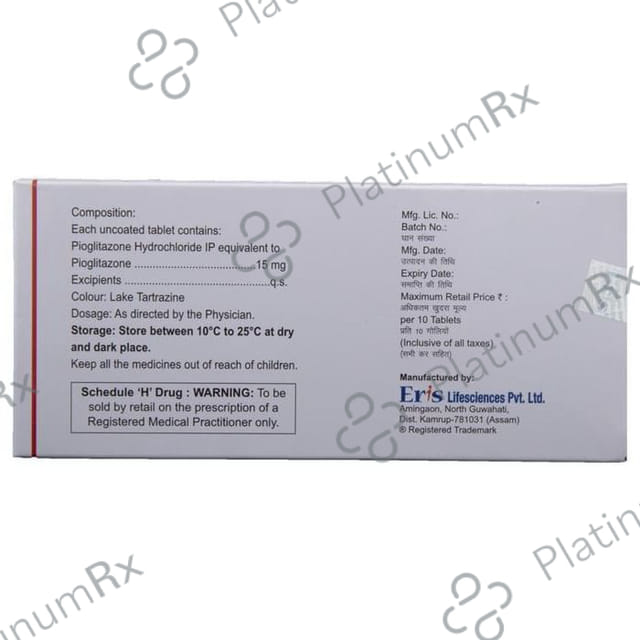 Glitaris 15mg Tablet 10s