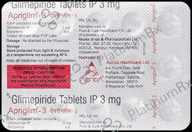 Apriglim 3 Tablet 15s